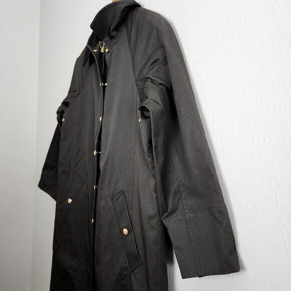 J.Crew NWT Long Barn Coat Waxed Cotton Twill Brown XS Petite Removable Vest - Picture 9 of 16